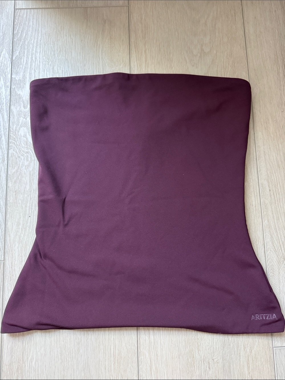 Aritzia Strapless Tube Top in Burgundy Plum